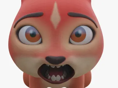 Squirrel - A stylized rigged animal for Blender Low-poly 3D model