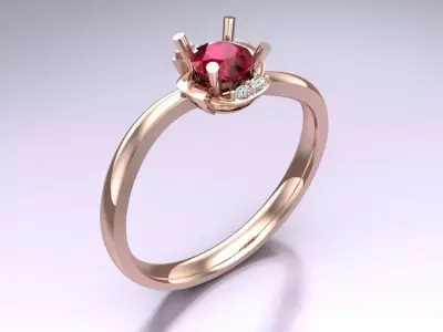 Diamond Ring - Womens Rings - N719821 3D print model