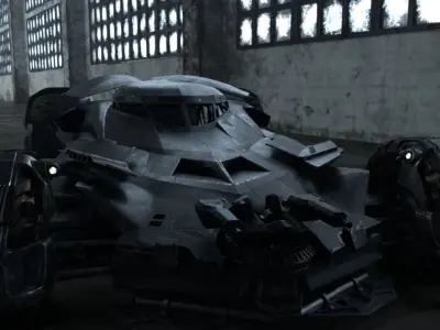 Batmobile  Batman vs Superman Low-poly 3D model