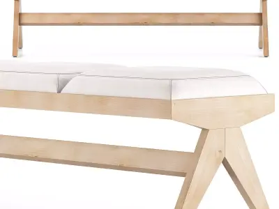 Luchesse Bench Low-poly 3D model