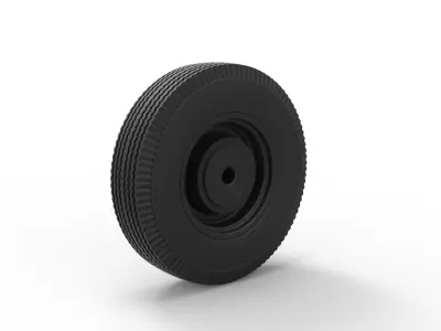 Wheel from retro car 3D print model
