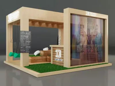 Booth Exhibition Stand a149 3D model