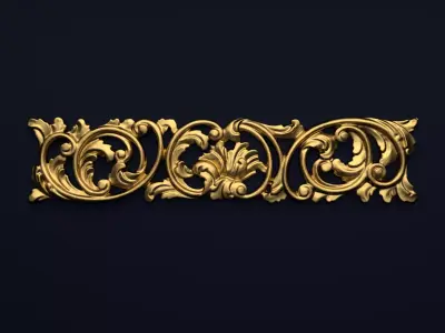 Classic decor ornament v-3D model 53  3D model