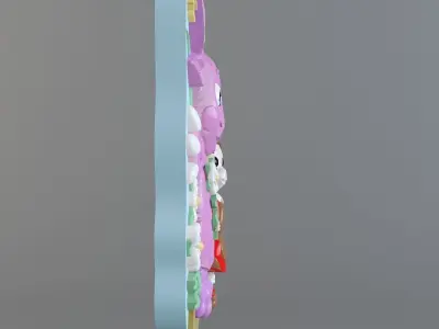 luntik little girl and monster 3D print model