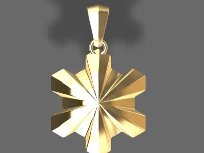 geometric flower pendant winter- pingente flor geometrica 3D print model