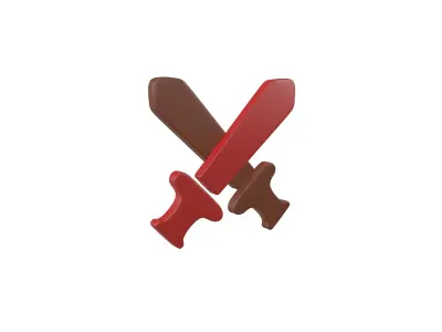 War Symbol v1 002 Low-poly 3D model