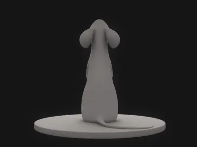 Mouse statue of 3D model
