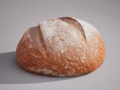 Rye Bread Game ready model 5K triangles 4K PBR textures Low-poly 3D model