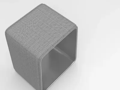 Wingy Stool Low-poly 3D model