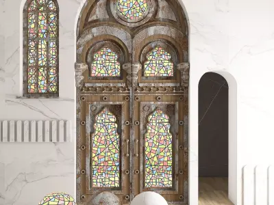 Arabic Medieval Door  Low-poly 3D model