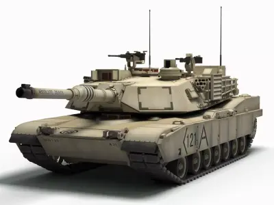 M1A2 Abrams  Low-poly 3D model