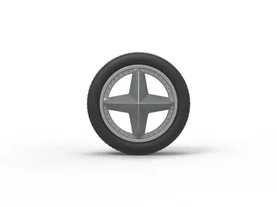 Car wheel 9 Scale 1 to 25 3D print model