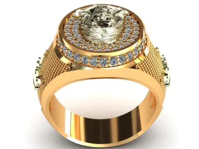 Anillo Jesus Jesus christ ring 3D print model