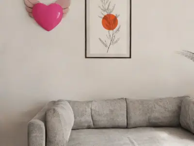 Flying Heart Wall Decor STL 3D Model for Cute Gift 3D print model