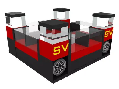  Booth Exhibition Stand a33 3D model