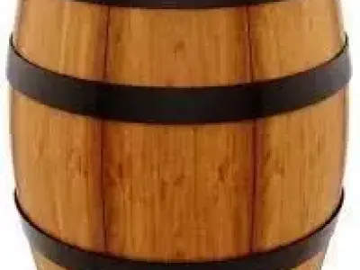 barrel wooden planter Free 3D model