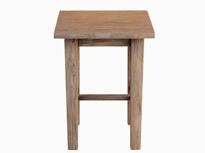 Wooden Chair 02 Low-poly 3D model