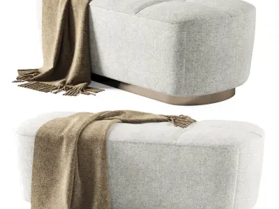 Minotti Jacques ottomans 3D model