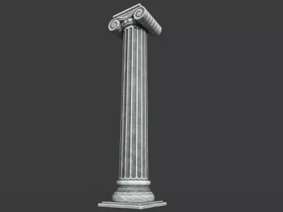 Ionic Roman Column Low-poly 3D model