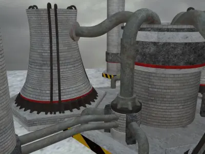 Nuclear Powerplant 3D model