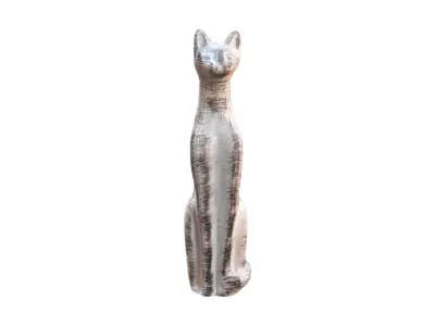 Statue - Cat Low-poly 3D model