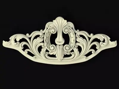Central decor ornament for furniture 3D model 874