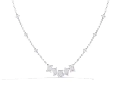 Luxury Emerald Cut Diamond Necklace CAD Design 3DM STL 3D print model