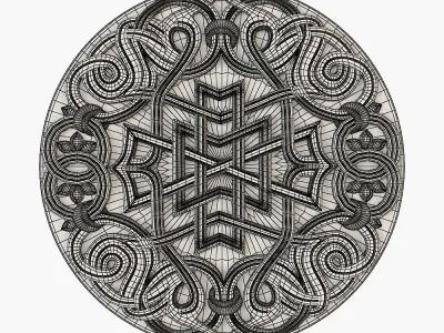 decorative rosette for cnc 3D model