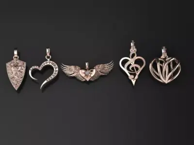 Luxury Heart  Pendant Collection            3D print model