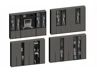 Modern Minimalist Bookcase 3D model