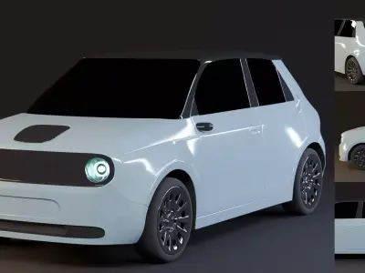 Honda e 2020 Low-poly 3D model