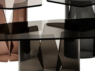 Luxury Living Group Cross Coffee and Side Tables 3D model