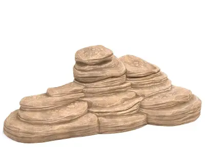  Cartoon cliff 3D model