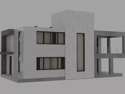 4 Modern Houses Pack Blender 3D Models  3D model