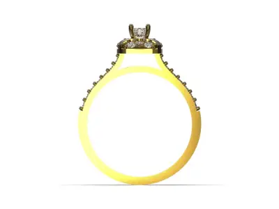 Wedding solitaire ready for casting ring sr0126 3D print model