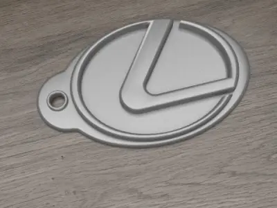  Lexus logo keychain 3D print model 3D print model
