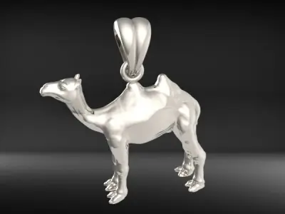 Camel Pendant Necklace Charm Bracelet Jewelry 3D print model