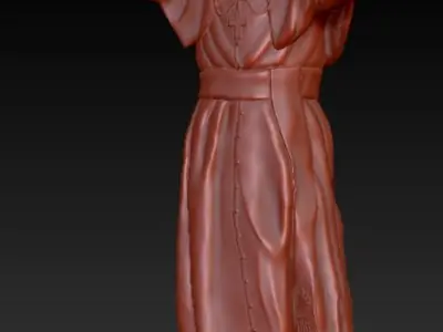 Statue of Saint Pope John Paul 2  3D model