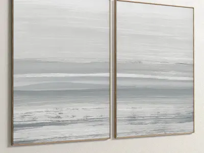 Plaster Two Photo Frame 147 Low-poly 3D model