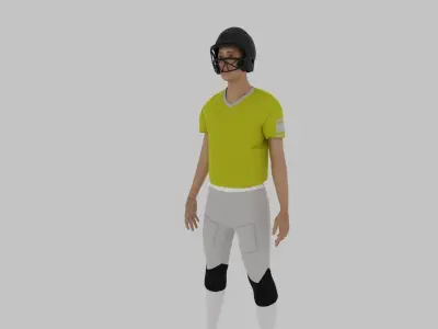 American Football Player  Low-poly 3D model