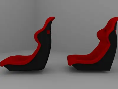 Car Seat 05 Low-poly 3D model
