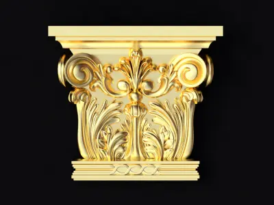carved pilaster 3D model 6