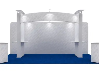 Exhibition booth 10x20ft 3DM022 3D model