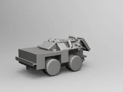 DeLorean 3D print model