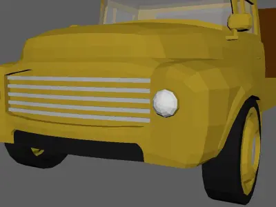 Low Poly Truck 01 Low-poly 3D model