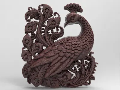 peacock cnc model 3D print model