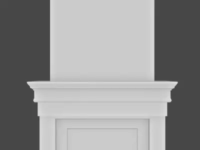 Christmas fireplace v2 3D model
