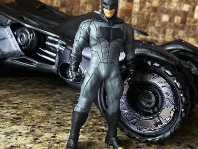 Batmobile Arkham Knight One12 Scale 1-12  - Mezco Mafex Figuarts 3D print model