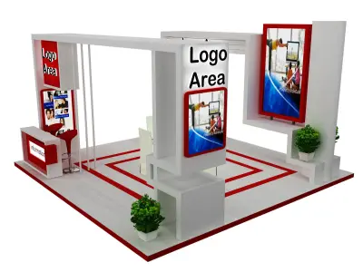  Booth Exhibition Stand a485c 3D model