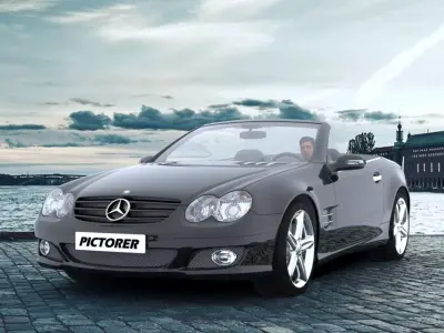 Mercedes-Benz with Driver 4K 3D model